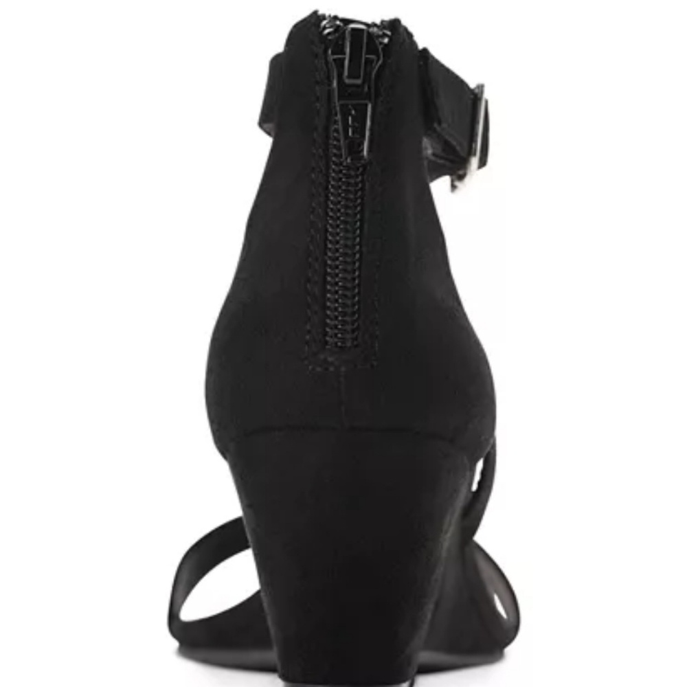 ONE LEFT!!! Black Wedge Sandals - American Rag - Picture 3 of 4
